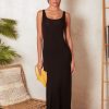 Women Wonderlust | Kate Scoop-Neck Dress Bamboo Black