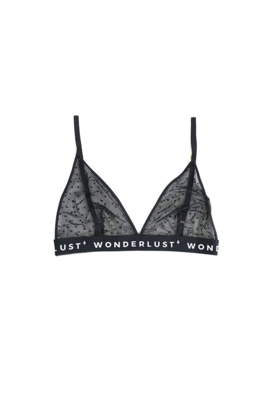 Women Wonderlust | Black & Dotty Barely There Bralette & Briefs