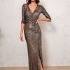 Women Wonderlust | Pablo Sequin Disco Dunst Dress Black And Gold