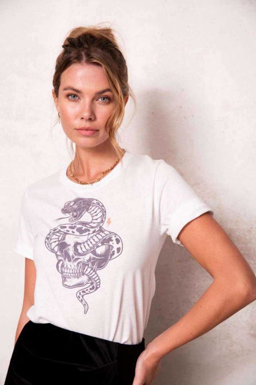 Women Wonderlust | Snake And Skull Tee