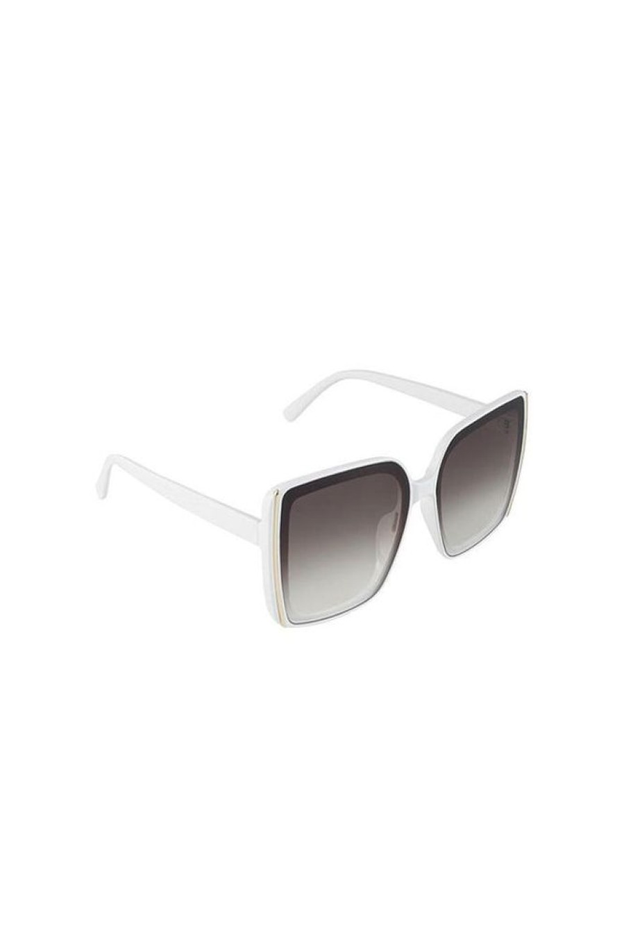 Women Yehwang | White Striped Sunglasses