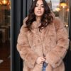 Women Wonderlust | Midi Fur Coat Camel