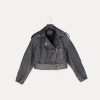 Women Wonderlust | Cropped Biker Jacker Grey