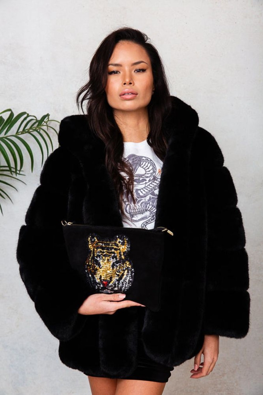 Women Wonderlust | Suede Tiger Bag